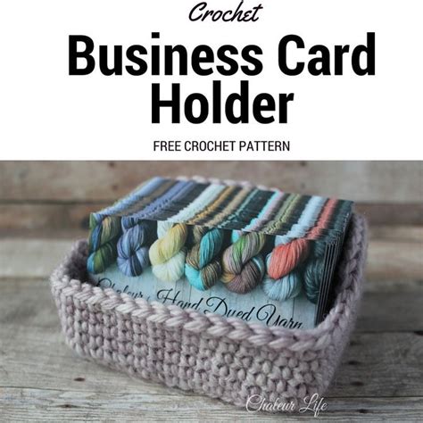 crochet business card holder pattern.